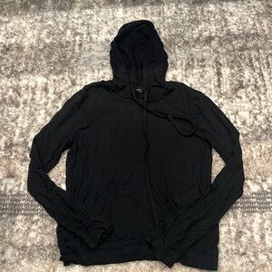 Lightweight black ambiance hoodie with front pocket